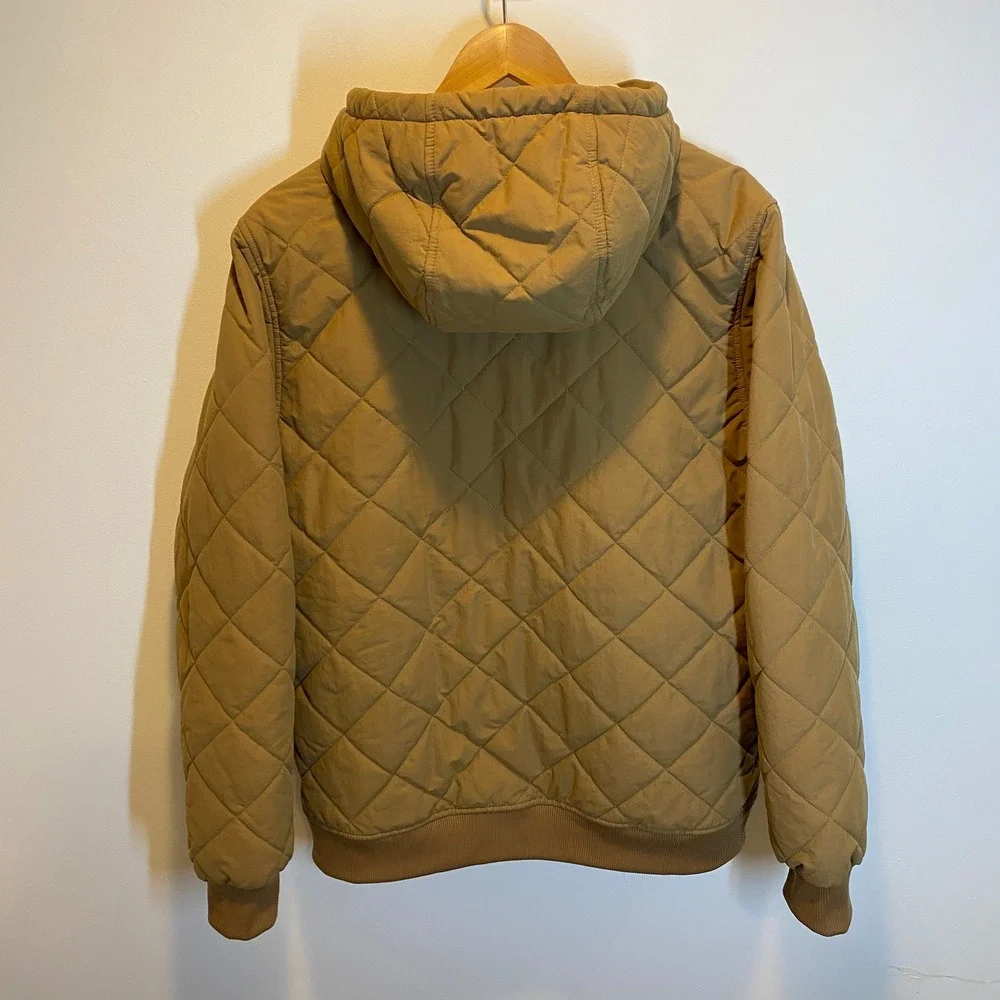 The North Face Cuchillo Sherpa Insulated Full-Zip Hoodie Mens L Brown Excellent